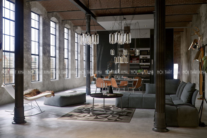 30 mẫu thiết kế nội thất đẹp phong cách công nghiệp Industrical Style